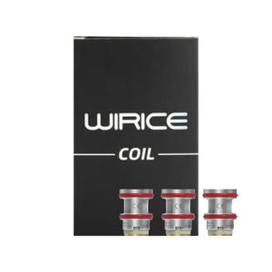 Wirice W8 mesh coil heads 0.15ohm, with red accents.