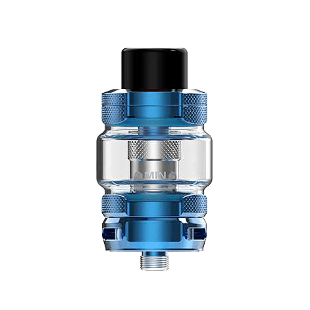 HorizonTech Falcon Legend Sub-Ohm Tank in blue, featuring a sleek design and clear glass.