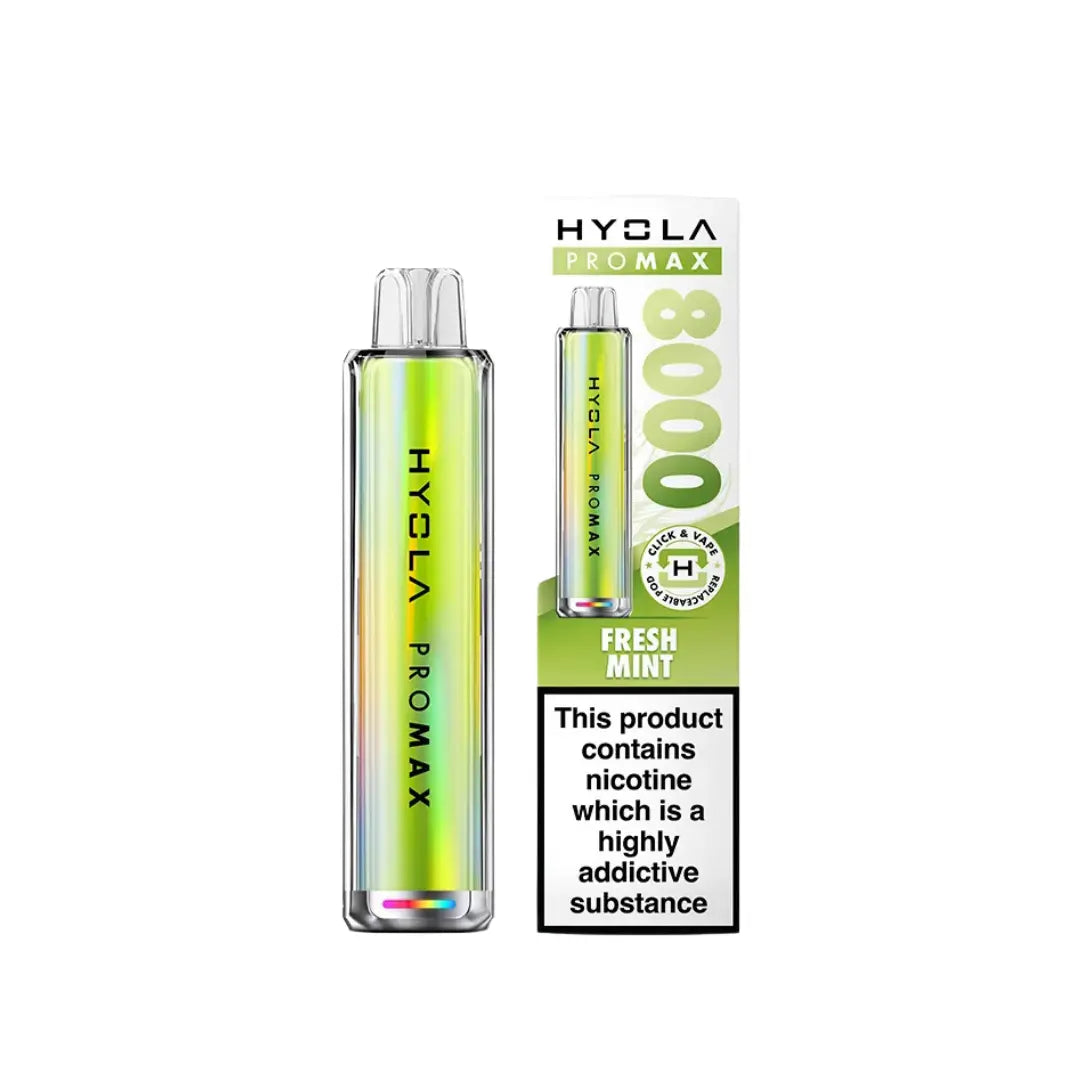 Hyola Pro Max 8000 | 8000 Puffs | 1800mAh Rechargeable Battery Hyola Pro Max 8000 | 8000 Puffs | 1800mAh Rechargeable Battery