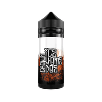 100ml vape juice bottle with a black cap and bold "Crown Ice Home Doe" label design.