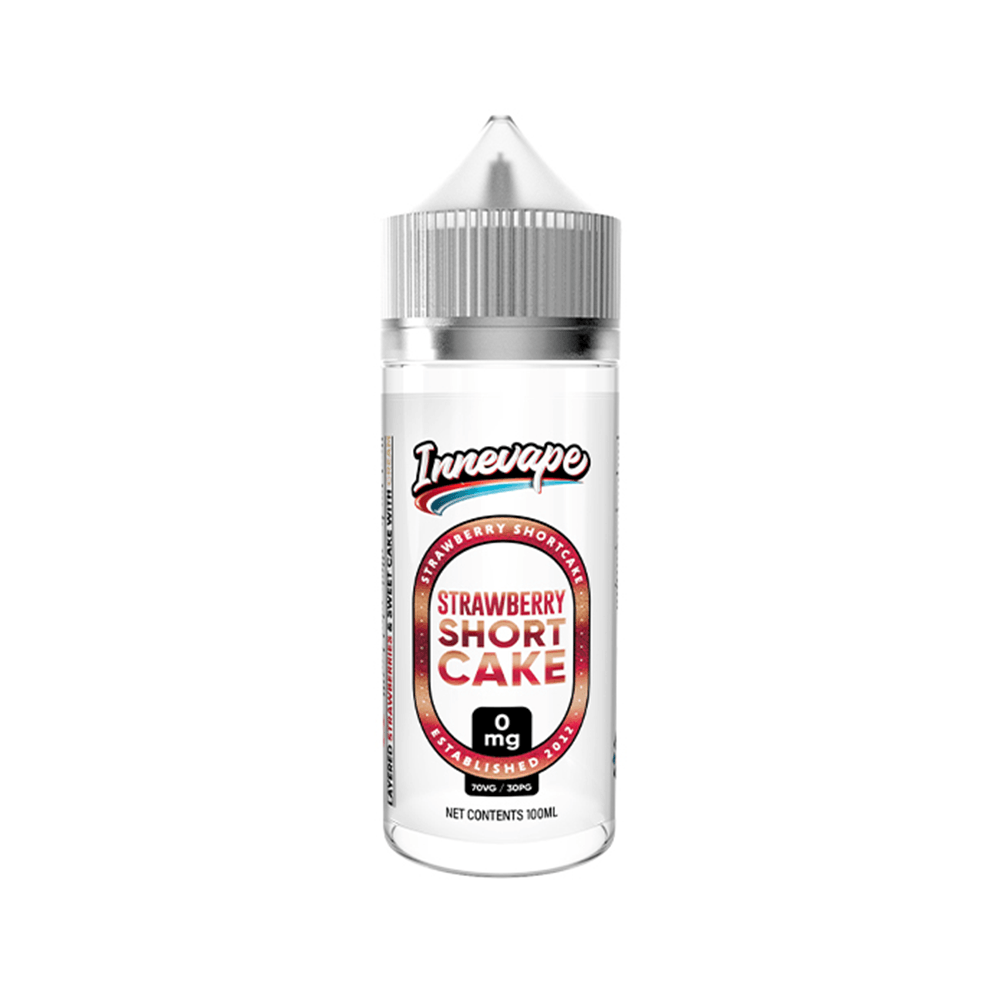 Innevape Strawberry Shortcake 100ml e-liquid bottle with a silver cap.