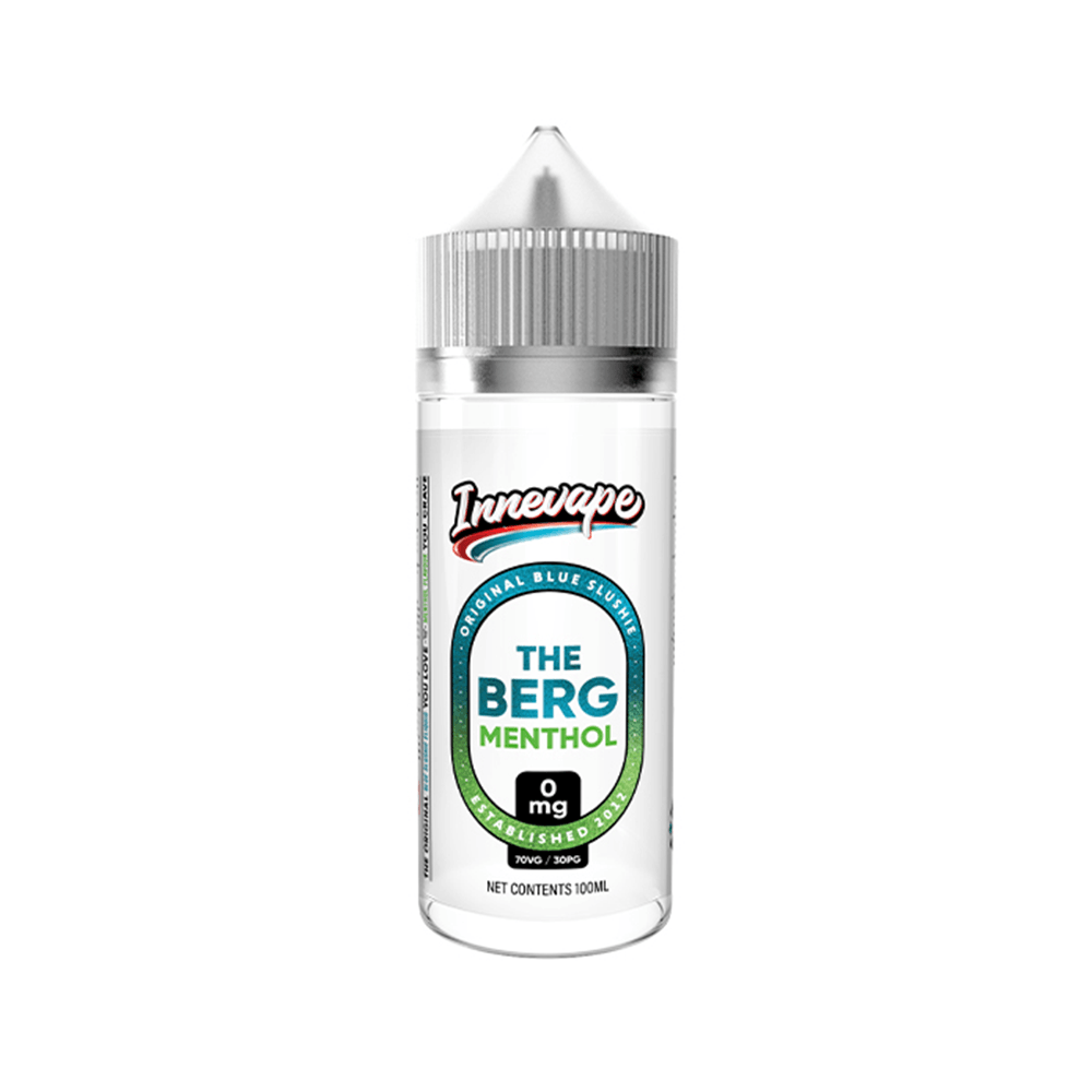 Innevape The Berg Menthol 100ml e-liquid bottle with a metallic cap and branded label.