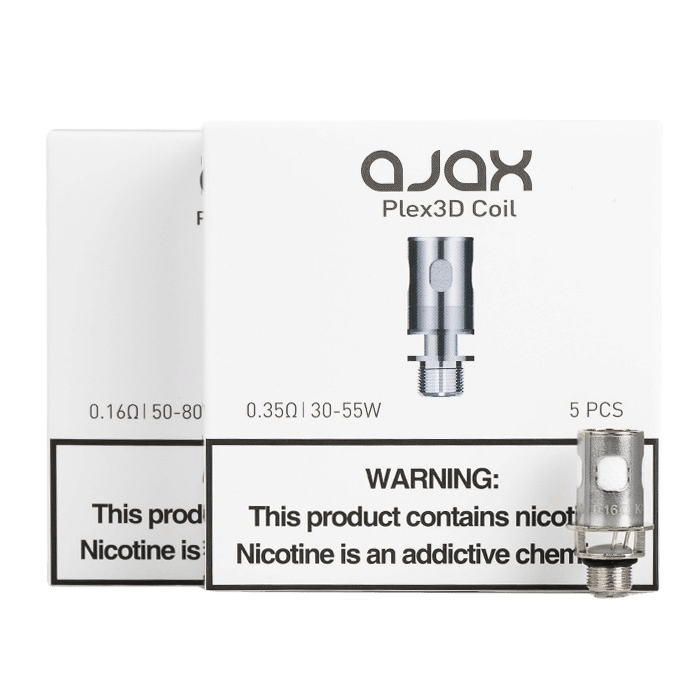 Image of Innokin Ajax Plex3D Coil packaging with a visible coil in front.