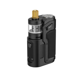 Three Innokin Sidera DNA60C SBS Vape Kits in elegant finishes black, Stainless Steel, and Bronze. Each device features a compact side-by-side design with a clear tank, gold drip tip, and premium leather-style grip panels for a sophisticated touch.