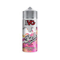 IVG Pink Lemonade 100ml vape juice bottle with a colourful label design.