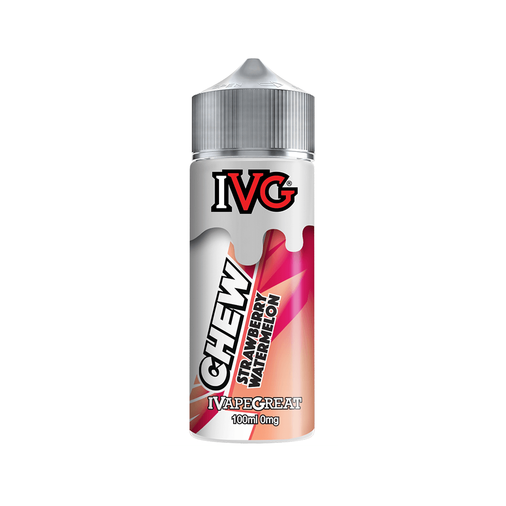 IVG Chew Strawberry Watermelon vape juice, 100ml bottle, with vibrant packaging design.