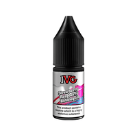 IVG Strawberry Raspberry Bubblegum vape juice bottle with nicotine warning.