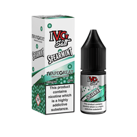 IVG Salt Spearmint e-liquid bottle and box, 10ml, 10mg/ml nicotine.