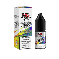 IVG Salt Rainbow Blast e-liquid bottle and box, 10mg nicotine strength.