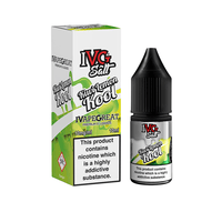 IVG Kiwi Lemon Kool vape juice, 10ml bottle and box, with nicotine warning.