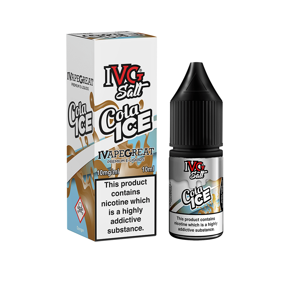 IVG Cola Ice nicotine salt e-liquid bottle and packaging.