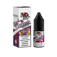 IVG Salt Riberry Lemonade e-liquid bottle and box, 10ml, nicotine warning displayed.