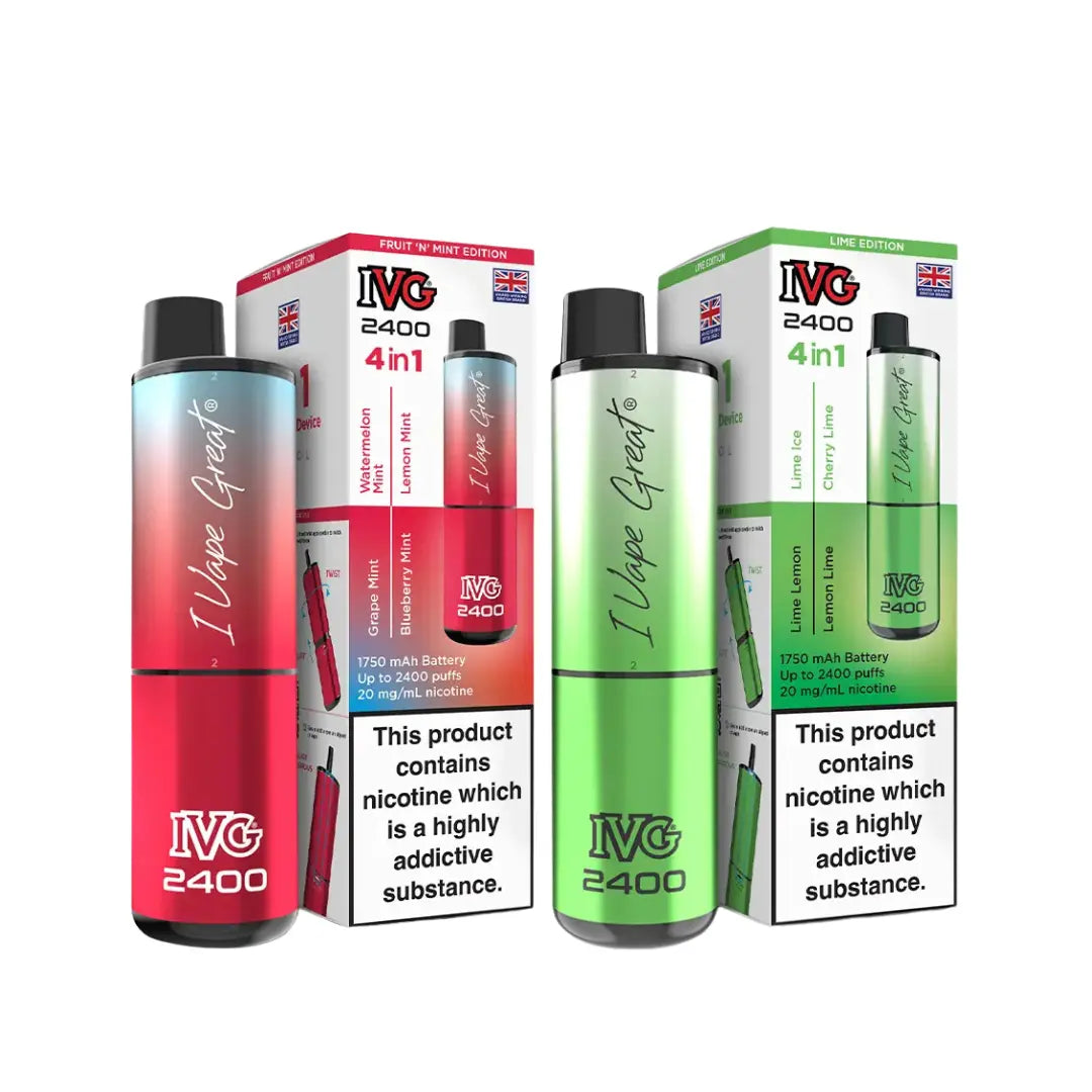 IVG 2400 4 in 1 Rechargeable Vape Kit | From 3.99 IVG 2400 4 in 1 Rechargeable Vape Kit | From 3.99