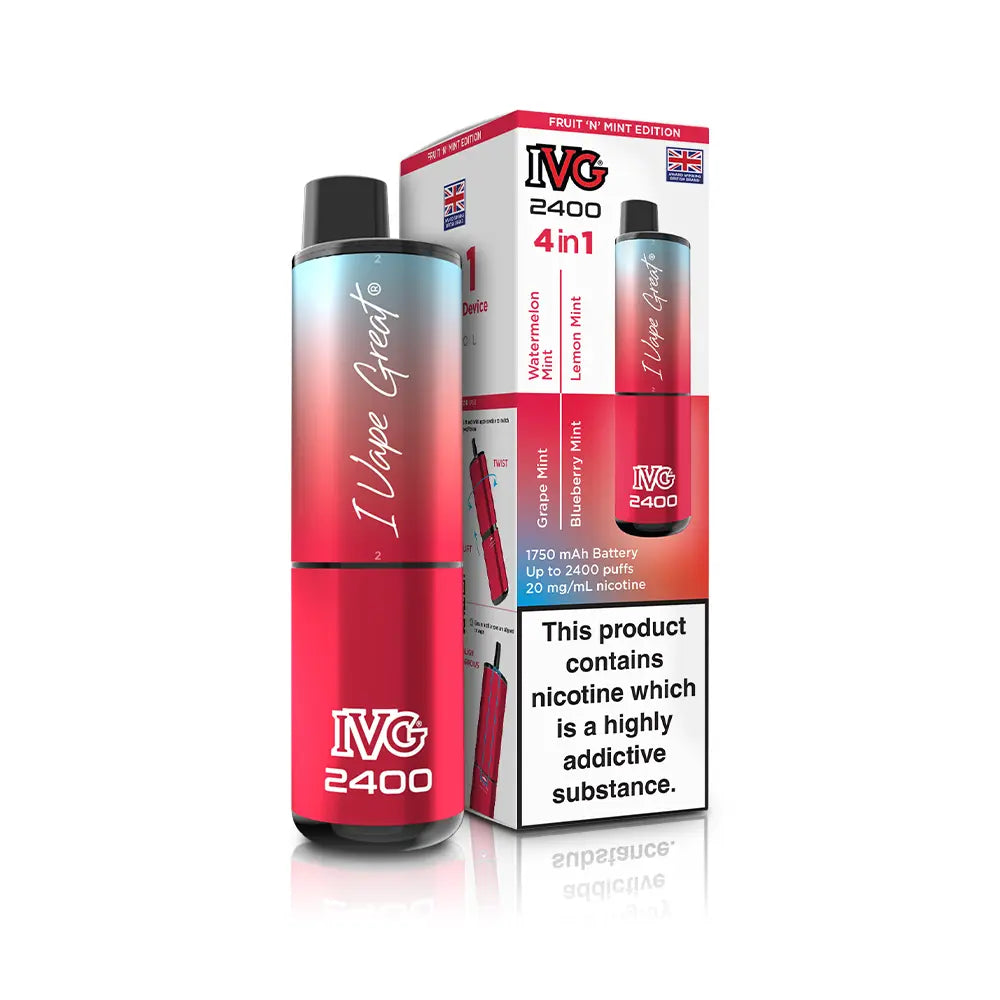 IVG 2400 4 in 1 Rechargeable Vape Kit | From 3.99 IVG 2400 4 in 1 Rechargeable Vape Kit | From 3.99