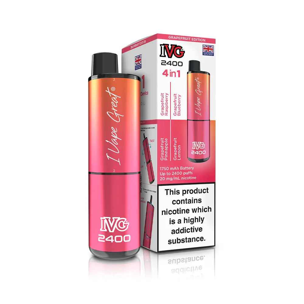 IVG 2400 4 in 1 Rechargeable Vape Kit | From 3.99 IVG 2400 4 in 1 Rechargeable Vape Kit | From 3.99