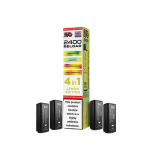 IVG 2400 Reload Pods for IVG 2400 Prefilled Kit - 4 Flavours - Lemon Edition - Lemon and Lime - Lemon Ice - Lemon Passionfruit Ice - Lemon Tangerine Ice