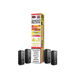 IVG 2400 Reload Pods for IVG 2400 Prefilled Kit - 4 Flavours - Lemonade Edition - Strawberry lemonade - Cherry Lemonade - Lemonade - Pink Lemonade