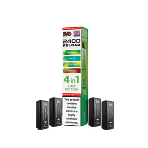 IVG 2400 Reload Pods for IVG 2400 Prefilled Kit - 4 Flavours - Lime Edition - Lime Lemon - Lime Ice - Lemon Lime - Cherry Lime 