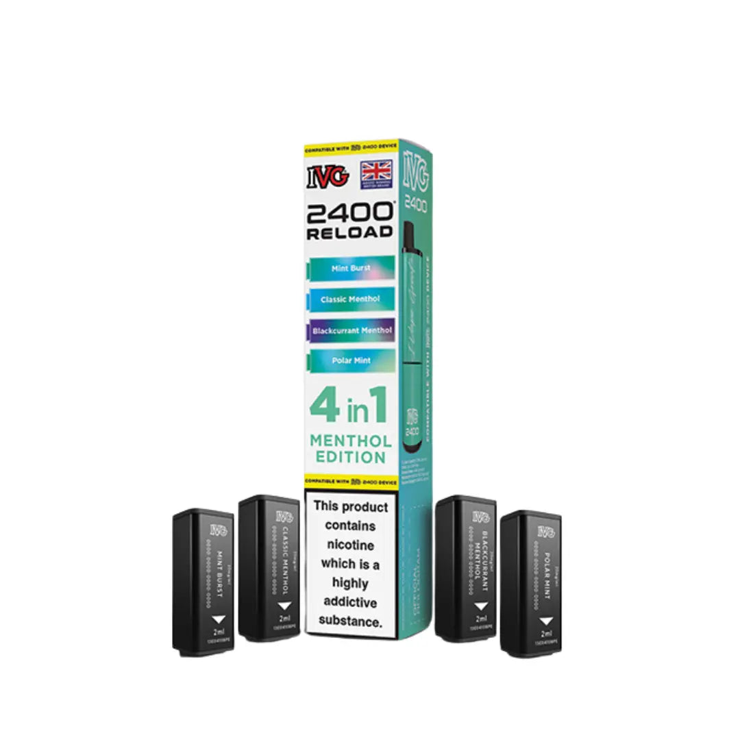 IVG 2400 Menthol Edition Reload Pods 4 Pack
