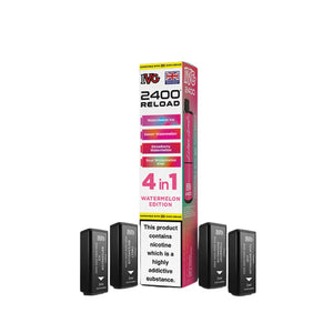IVG 2400 Reload Pods for IVG 2400 Prefilled Kit - 4 Flavours - Watermelon Edition - Watermelon Ice - Sweet Watermelon - Strawberry Watermelon - Sour Watermelon Kiwi