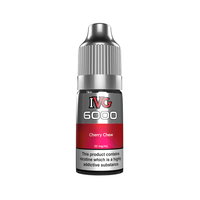 IVG 6000 Cherry Chew nic salt bottle with 20 mg/mL nicotine label.