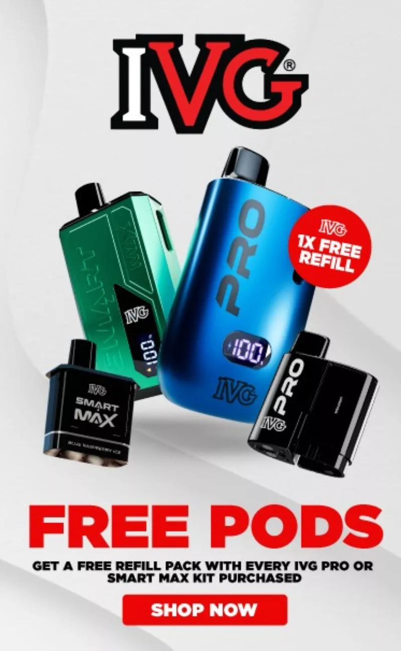 Shop IVG Pro 12 or Smart Max Kits For 1 FREE Refill