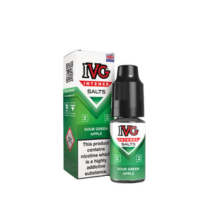 IVG Intense Nic Salt Sour Green Apple Flavour perfect for Pod Vape Kits and Starter Vape Kits