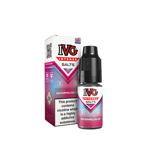 IVG Intense Nic Salt Watermelon Ice Flavour perfect for Pod Vape Kits and Starter Vape Kits