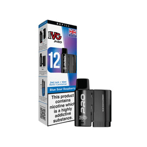 IVG Pro 12 Blue Raspberry Sour Flavour Refill Pod for the IVG 12 Pro Vape Kit