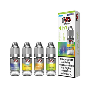 IVG Salts 4 in 1 Soda Edition 4 x 10ml Nic Salt E-liquids perfect for Refillable Vape Kits