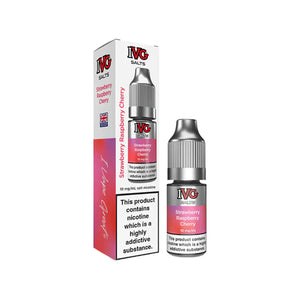 IVG Salts Strawberry Raspberry Cherry Flavour 10ml Nic Salt E-liquid perfect for Refillable Vape Kits