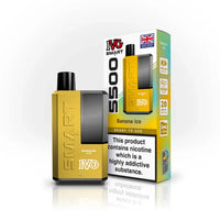 IVG Smart 5500 disposable vape kit in Banana Ice flavour, with packaging.