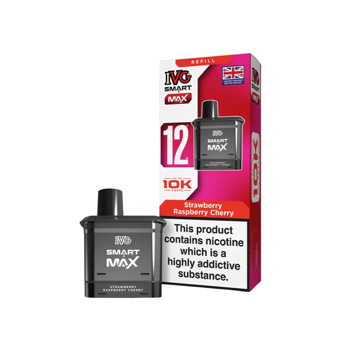 IVG Smart Max 10000 Puff Strawberry Raspberry Cherry Refill Pods