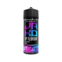 JAK'D Up Flavour 100ml shortfill vape juice bottle with vibrant, colourful label design.