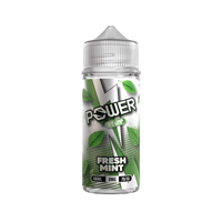 JNP Power Fresh Mint 100ml shortfill bottle with mint leaf design and 70/30 VG/PG ratio.