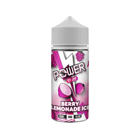 JNP Power Berry Lemonade Ice 100ml shortfill bottle with vibrant pink label design.