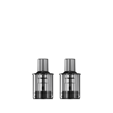 Two transparent Joyetech eGo replacement pods on a white background.