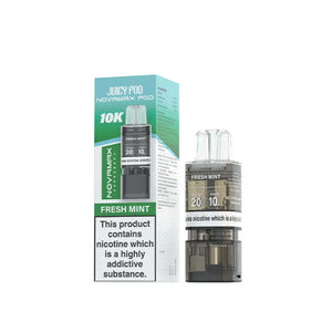 Juicy Pod Novamax 10K Prefilled Pod Refills New Flavour - Fresh Mint