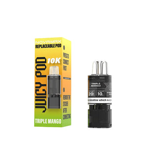 Juicy Pod Novamax 10K Replacement Prefilled Pod Triple Mango Flavour for The Juicy Pod Novamax Prefilled Pod Vape Kit 