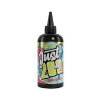 Vibrant vape juice bottle with graffiti design, labelled "Just 200 Red Cherry Ice".