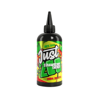 Just Juice Strawberry Energy 200ml shortfill bottle with vibrant green and red label.