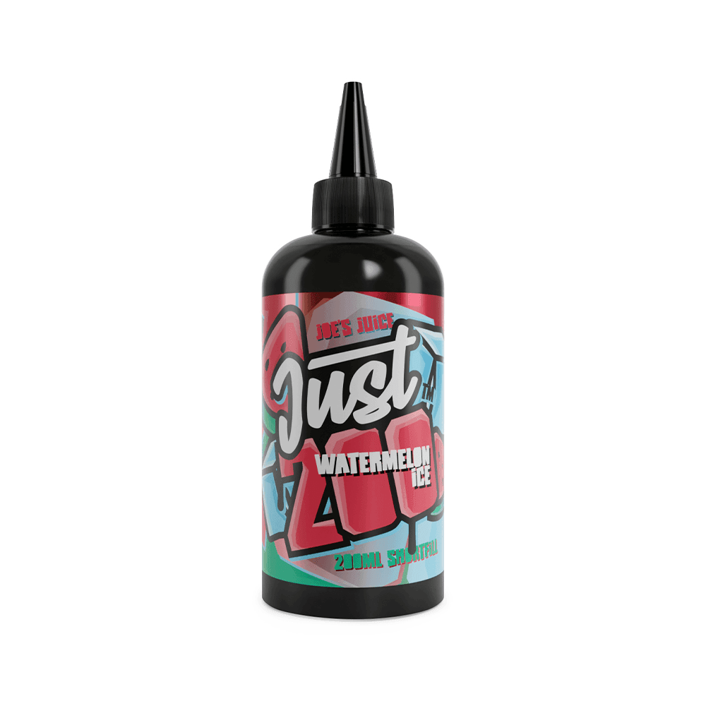 Just 200ml Watermelon Ice vape juice bottle with vibrant graffiti design.