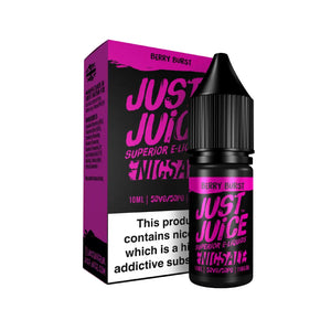 Just Juice Berry Burst Flavour 10ml Nic Salt E-liquid perfect for Refillable Vape Kits 