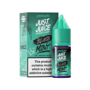 Just Juice Black Mint Flavour 10ml Nic Salt E-liquid perfect for Refillable Vape Kits