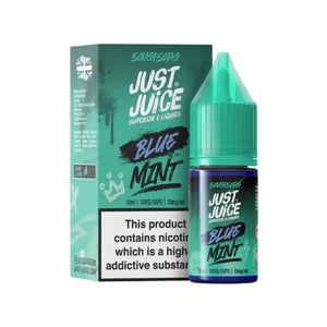 Just Juice Blue Mint Flavour 10ml Nic Salt E-liquid perfect for Refillable Vape Kits
