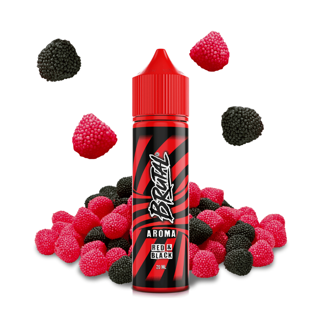 Just Juice Brutal Aroma 20ml bottle with red and black berries.