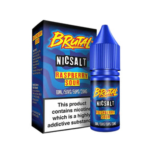 Just Juice Brutal Raspberry Sour Flavour 10ml Nic Salt E-liquid perfect for Refillable Vape Kits