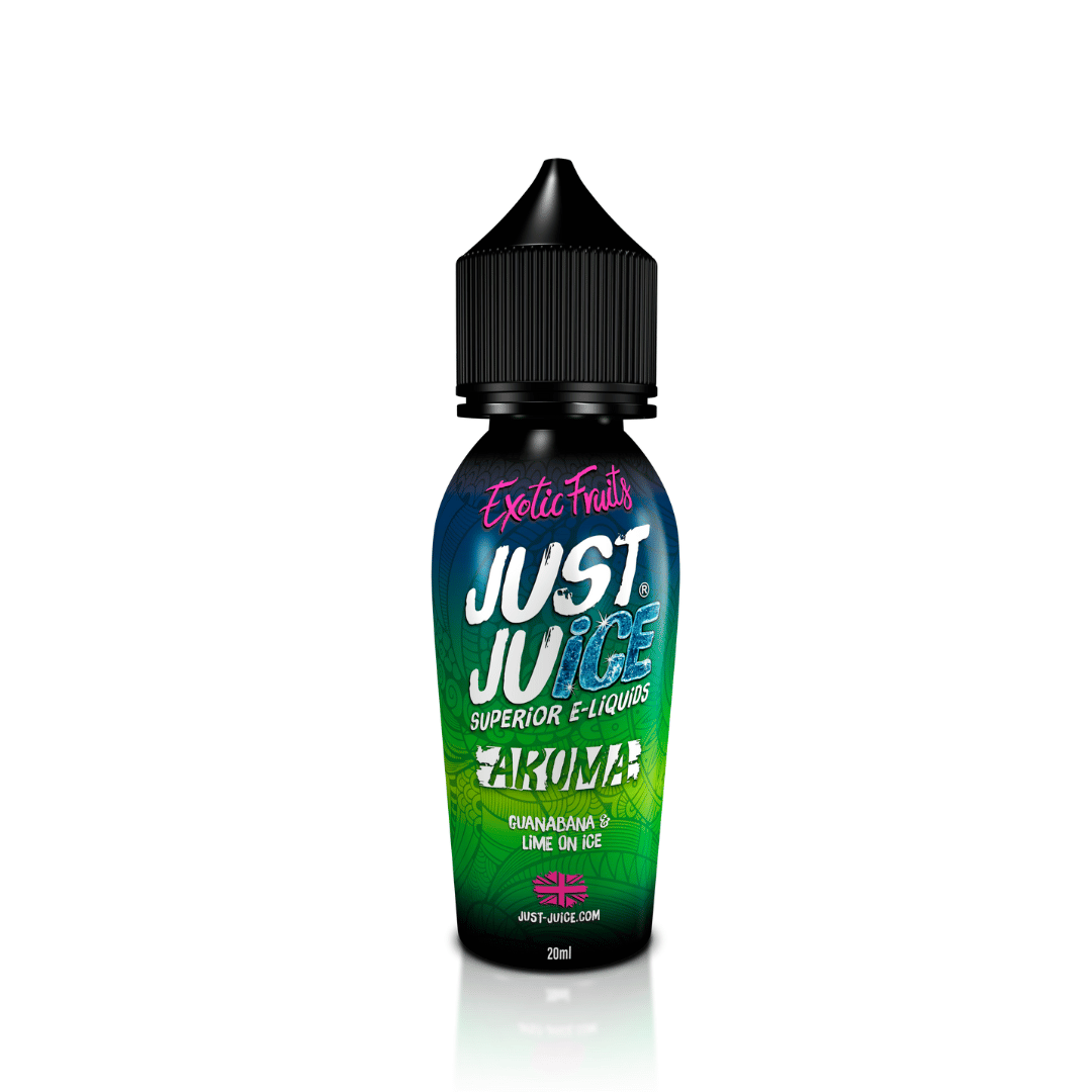 Just Juice Exotic Fruits Aroma bottle, Guanabana Lime on Ice flavour, 20ml longfill e-liquid.