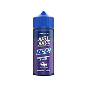 Just Juice Ice Blackcurrant & Lime Flavour 100ml Shortfill Vape Juice Great for Sub-ohm Vape Kits & Sub-ohm Vape Tanks