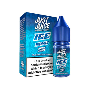 Just Juice Ice Pure Mint Flavour 10ml Nic Salt E-liquid perfect for Refillable Vape Kits
